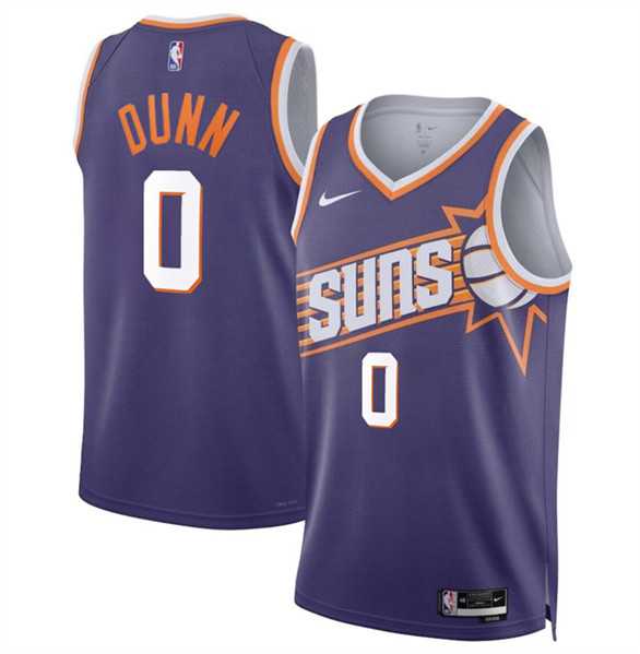 Mens Phoenix Suns #0 Ryan Dunn Purple 2024 Draft Icon Edition Stitched Basketball Jersey Dzhi->phoenix suns->NBA Jersey